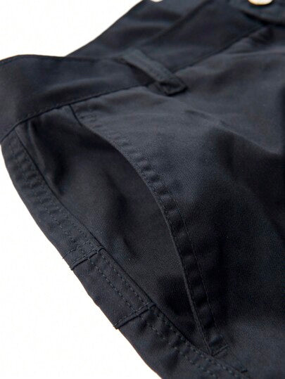 yuehaibao بنطال كارجو متعدد الجيوب خصر متوسط للرجال (الحزام غير مضمن)