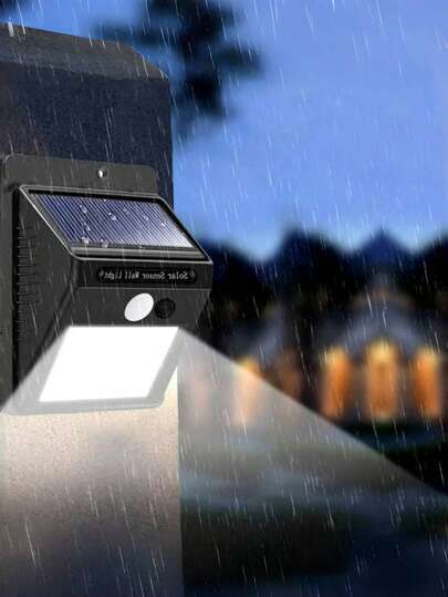 1/2/4 قطعة أضواء حركة شمسية خارجية LED، مقاومة للماء IP65 حساسة للحركة بزاوية واسعة، أضواء شمسية للفناء والخارج