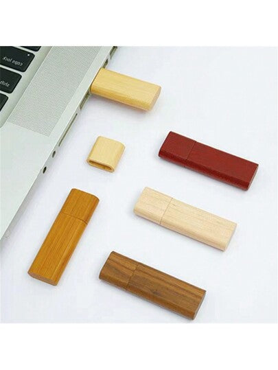 BIYETIMI محرك فلاش USB خشبي بسعات 64 جيجا بايت، 128 جيجا بايت، 32 جيجا بايت، قلم إبداعي، ذاكرة 8 جيجا بايت، محرك أقراص فلاش للهدايا