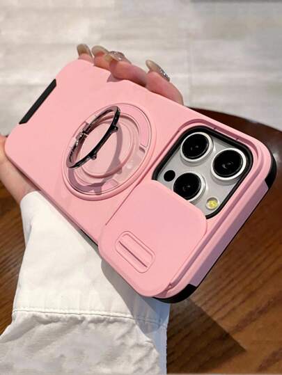 1 قطعة حافظة هاتف لاسلكية للشحن متوافقة مع أجهزة iPhone 16 15 14 13 12 11 برو ماكس بلس، غطاء ظهر من السيليكون الناعم مع حلقة قابلة للسحب