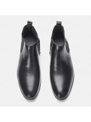 بوت تشيلسي رجالي، رسمي/كاجوال، سحاب جانبي، كعب خشبي مطاطي، جلد علوي مفنن ثنائي اللون، بوت كاحل كلاسيكي فينتاج