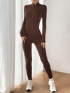 SHEIN EZwear طقم رياضي من قطعتين أسود جاكيت مزودة بسوستة وتنورة ضيقة