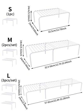 رف تخزين أبيض بسيط معدني أحادي الطبقة متعدد الأغراض، منظم خزانة وبانتري قابل للتعديل للأواني والأطباق
