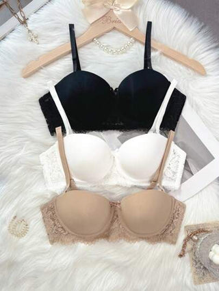 Shein Underwear&Sleepwear Basics مجموعة حمالات صدر ذات شريط داعم وسلك 3قطع