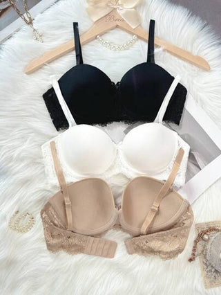 Shein Underwear&Sleepwear Basics مجموعة حمالات صدر ذات شريط داعم وسلك 3قطع