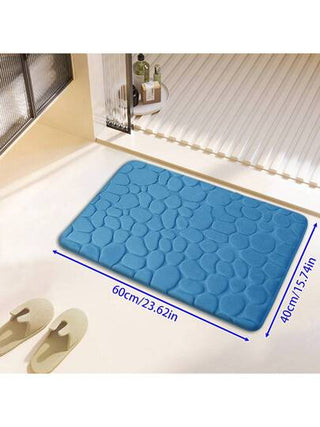 قطعة واحدة سجادة حمام مانعة للانزلاق، سجادة استحمام ناعمة ماصة بنقشة الحصى، سجادة صغيرة مانعة للسقوط ومانعة للرطوبة للاستخدام المنزلي