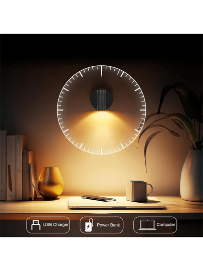 مصباح جداري قابل للشحن بإضاءة بقطب مغناطيسي قابلة للتعديل، إنارة جدارية قابلة للفصل موفرة للطاقة بغطاء زجاجي، تحكم بزر وبطارية ليثيوم لممر المدخل والإنارة الخارجية
