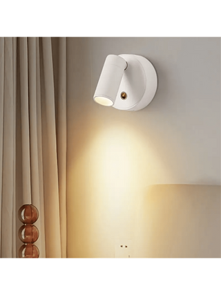 مصباح جداري قابل للشحن بإضاءة بقطب مغناطيسي قابلة للتعديل، إنارة جدارية قابلة للفصل موفرة للطاقة بغطاء زجاجي، تحكم بزر وبطارية ليثيوم لممر المدخل والإنارة الخارجية