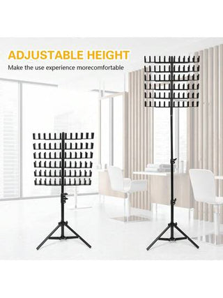 حامل معدني قابل للتعديل لضفر الشعر, حامل آمن على الأرض لأدوات ضفر الشعر, رف قابل للتمديد لعرض وتخزين الشعر المستعار