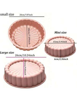 قطعة واحدة، قالب الكيك، قالب كيك دائري، قالب كيك غير لاصق، قالب كيك سيليكون، مقالي خبز لحفلات أعياد الميلاد، أداة خبز Diy، قالب كيك منزلي متعدد الوظائف، أدوات المطبخ، أدوات المطبخ