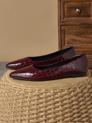 أحذية فلات أنيقة متعددة الألوان ذات أصابع مدببة للنساء للعمل والاستخدام اليومي، أحذية خريفية للخارج متعددة الأغراض باللون البني الأبيج والأزرق والأحمر