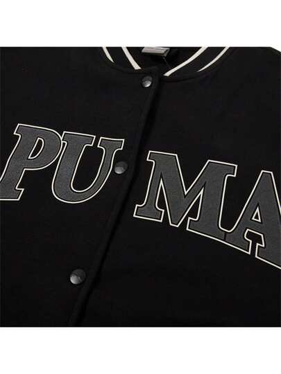 Puma جاكيت جاكيت رياضي بناتي موديل (682179-01) بفتحات في المنتصف، قطن مريح وفضفاض