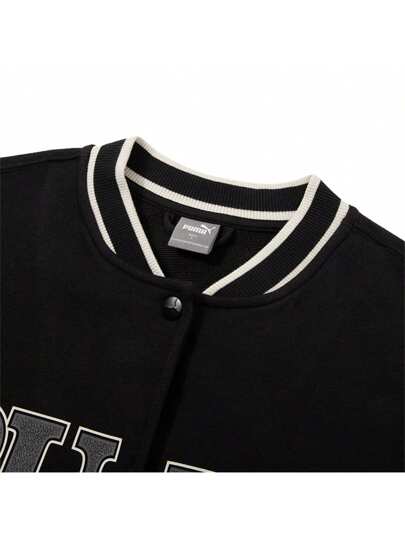 Puma جاكيت جاكيت رياضي بناتي موديل (682179-01) بفتحات في المنتصف، قطن مريح وفضفاض