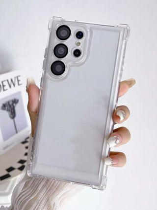 غلاف خلفي مصنوع من مادة TPU مقاوم للصدمات بملمس جيلي بسماكة 2.0مم شفاف متوافق مع هواتف سامسونج غالكسي A02/A03/A03CORE/A04/A04E/A05/A05S/A12/A13 4G/A13 5G/A14/A15/A22 4G/A23/A23 5G/A24 4G/A25/A32 4G/A32 5G/A33 5G/A34/A35/A52/A53 5G/A54 5G/A55/A55 5G/A73 5G