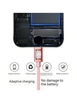 كابل شحن USB من النايلون المضفور ثلاثي الاستخدام، شاحن سريع عالمي من USB إلى Lightning/USB-C/Micro USB، مناسب لنقل البيانات، يدعم من 10 إلى 20 واط، متوافق مع أجهزة وSamsung وغيرها، كابل شحن USB سريع متعدد الاستخدامات، كابل شاحن ملون من نوع C و Micro، كابل