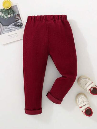 SHEIN بنطال قطني سادة بجيب للفتى بتصميم بسيط وكاجوال
