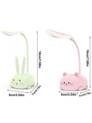 مصباح مكتب آمن للعين قابل للشحن عبر USB، مصباح قراءة LED قطة جميلة، قابل للطي، مصباح سرير قابل للتحكم في السطوع للنوم، للطالب