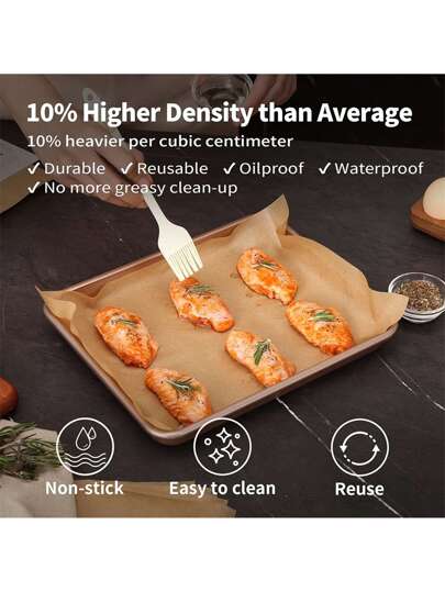 1 مجموعة 50/100/200/300 ورقة من ورق السيليكون المبطن المقاوم للالتصاق، لخبز، طهي، شوي، قلي وبخار (غير مبيض) - كماليات مطبخ المنزل، إمدادات خارجية وحفلات