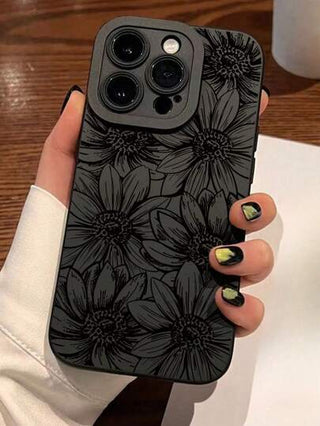 غطاء هاتف مطفي مضاد للسقوط مصنوع من TPU بعيون زهرة اللوتس المجوفة لأجهزة iPhone16/15ProMax/14ProMax، Galaxy،Samsung/Honor X6A،X7B،X8B/Note13Pro/12C 2قطعة