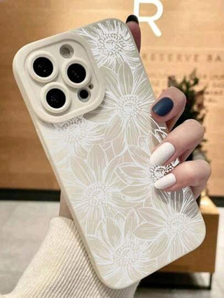 غطاء هاتف مطفي مضاد للسقوط مصنوع من TPU بعيون زهرة اللوتس المجوفة لأجهزة iPhone16/15ProMax/14ProMax، Galaxy،Samsung/Honor X6A،X7B،X8B/Note13Pro/12C 2قطعة