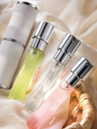زجاجة عطر قابلة لإعادة التعبئة كبيرة قطعة واحدة ، رشاش جلدي دوار للمضخة ، زجاجة فارغة محمولة لإعادة التعبئة 8مل