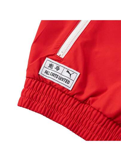 Puma جاكيت تراكي مُنسوجة ، 'متحدون في الحركة'، جاكيت رياضية كاجوال ذات نقوش ألوان متباينة للرجل والمرأة 629227-11