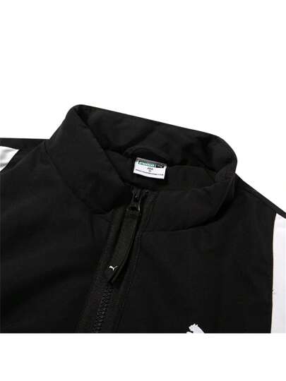 Puma صدرية نسيج للنساء، ملابس رياضية عصرية غير محكمة، معطف كاجوال أكمام قصيرة