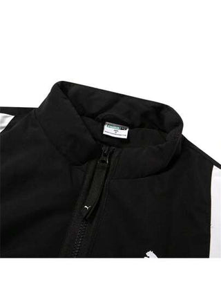 Puma صدرية نسيج للنساء، ملابس رياضية عصرية غير محكمة، معطف كاجوال أكمام قصيرة