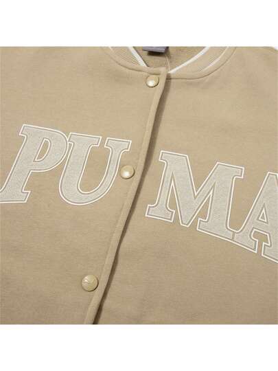 Puma جاكيت معصوبة الألوان مبسّطة بسحاب للنساء، جاكيت رياضية كاجوال مجسمة، 682179-83