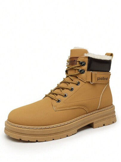 بوت ثلجية شتوية جديدة موديل 2024 رجالية بمقاسات كبيرة، الأذن بطانة ناعمة دافئة ، بوت رياضية عالية الرقبة شاملة ، بوت كاجوال ، بوت جلدية عالية الجودة ، مانعة لالانزلاق ، كعب مسطح