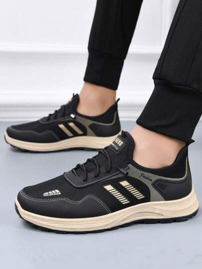 أحذية رياضية كاجوال مريحة للآباء من متوسطي العمر والمسنين ذات بطانة ناعمة مانعة للانزلاق، ربيع وخريف