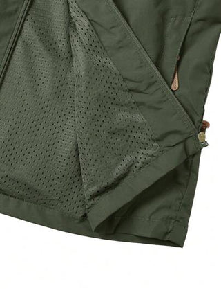 Manfinity Homme جاكيت رياضية مبطنة قابلة للتحويل للرجال مع سحاب