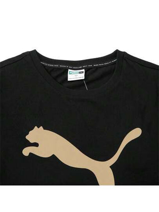 Puma ملابس علوية كلاسيكي نصف كم برقبة دائرية، من الملابس الرياضية للرجال بتصميم شعار موضي، 536345-01