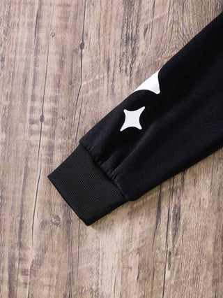 SHEIN معطف كم طويل بطباعة حروف كاجوال لأولاد المراهقين