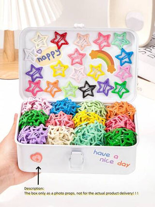 20/30 قطعة من كليبسات الشعر ذات شكل النجمة الخماسية الكيوت للبنات، كليبسات جانبية للأميرات، اكسسوارات شعر لإضافات الحفلات والاستخدام اليومي (العبوة بكيس من البولي أوليفين)