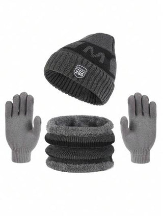 4 حبة/طقمين قبعة إلكترونية مصنوعة من الأنف + وشاح + قفازات مجموعة لفصل الشتاء الدافئ