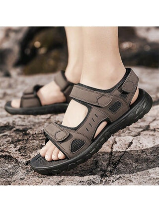 نعال رجالي متعددة المواسم، نعال شاطئية خفيفة للاستخدام الداخلي والخارجي، وحدات مريحة الحجم الكبير، مصممة بإبزيم قابل للتعديل للارتداء السهل