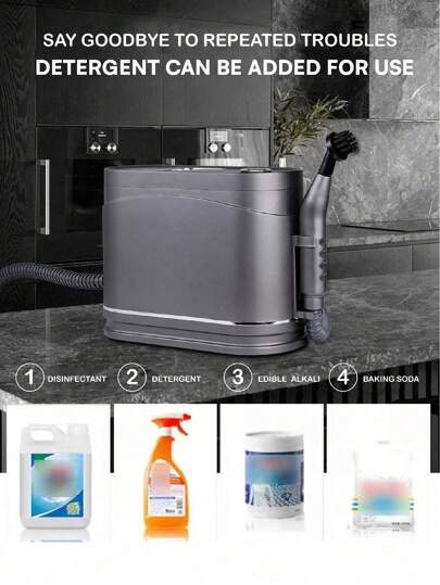 جهاز تنظيف بالبخار محمول عالي الطاقة قطعة واحدة ، للأجهزة المنزلية والمطبخ وتنظيف المنزل