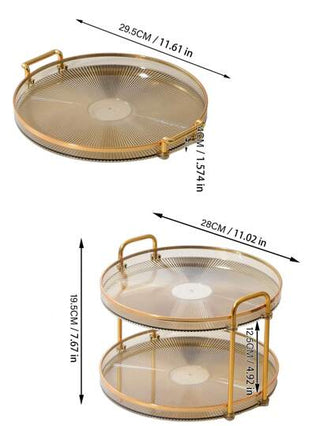 صينية من الفولاذ المقاوم للصدأ مع مقبض ، هدية للمطبخ وأعياد الميلاد، قطعة واحدة