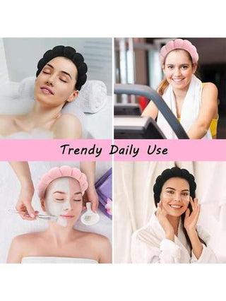 1 عبوة للحزام المطبخ لغسل الوجه أو الوجه ،أحزمة رعاية البشرة ،أحزمة شعر مكياج إسفنجية ،أحزمة شعر قطنية ،حزام الغسيل الخاص بالوجه ،حزام شعر مرتفع الملمس للرياضة أو اليوغا ،ملحقات الأزياء للنساء والفتيات ،هدايا عظيمة ،وردي