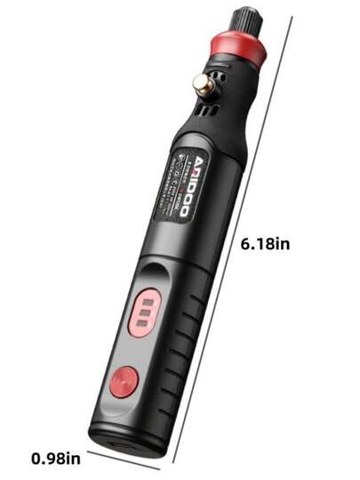 طقم آلة التلميع الكهربائية المحمولة مناسبة للتلميع والطحن والنقش والقطع والثقب، شحن بطارية ليثيوم USB، مثقاب كهربائي صغير محمول للاستخدام المنزلي، مناسبة للغاية لإنتاج DIY من المعدن/اليشم/الخشب/القرطاسية/الزجاج/البلاستيك وغير ذلك