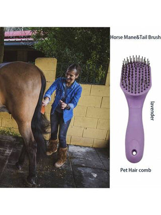 فرشاة شعر الحصان قطعة واحدة ، فرشاة ذيل الجواد مضادة للانزلاق ، فرشاة تنظيف الحيوانات الأليفة ، تتناسب مع فرشاة الرأس