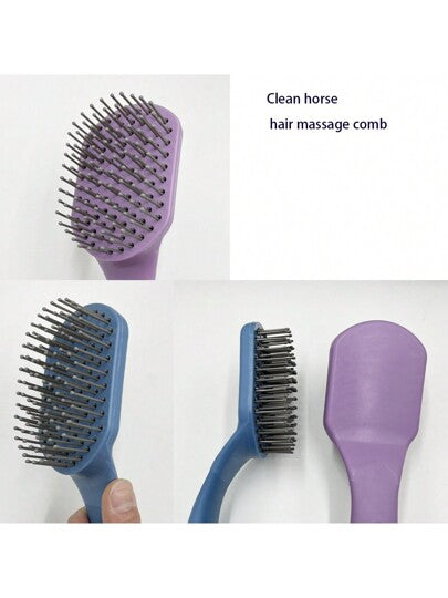فرشاة شعر الحصان قطعة واحدة ، فرشاة ذيل الجواد مضادة للانزلاق ، فرشاة تنظيف الحيوانات الأليفة ، تتناسب مع فرشاة الرأس