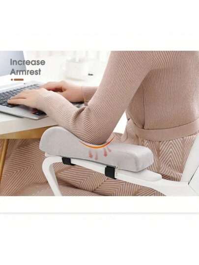 أثاث مكتبي 1 قطعة وسادة ذراع كرسي المكتب مصنوعة من رغوة الذاكرة للراحة ، وسادة مريحة لكرسي المكتب أو الكمبيوتر ، قابلة للإزالة والغسيل ، تخفف الضغط عن ذراع الكوع ، باللونين الأسود والرمادي