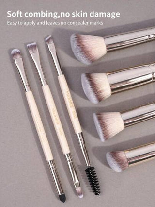 MAANGE مجموعة أدوات المكياج 12 قطعة تتضمن 7 قطع فرش مكياج + 5 قطع إسفنج مساحيق ، فرشاة أحمر الخدود ، فرشاة الأساس ، فرشاة ظلال العيون ، فرشاة الرموش ، فرشاة الحواجب ، فرشاة الشفاه ، فرشاة التقسيم ، فرشاة البودرة السائبة ، فرشاة التغطية