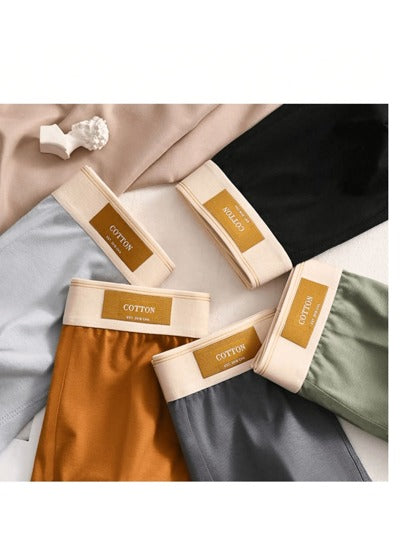 4 قطع ملابس داخلية للرجال سروال داخلي محيكي قصير الساق مريح وقابل للتنفس