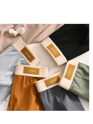 4 قطع ملابس داخلية للرجال سروال داخلي محيكي قصير الساق مريح وقابل للتنفس