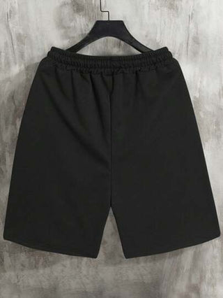 Manfinity Homme شورت صيفي مريح للرجال بطبعات ملونة بالأرقام، لقص السحاب بالخصر، لزوج أو صديق كهدية