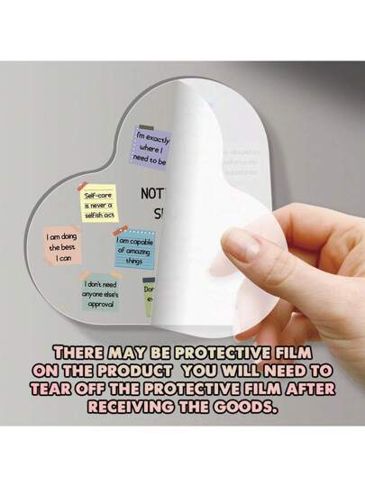 قطعة واحدة من اللوحة الزخرفية التحفيزية لملاحظة لنفسك، هدية قلب من الأكريليك للعلاج النفسي، تزيين مكتب المستشار المدرسي في المكتب