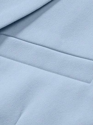 Manfinity Mode بدلة رجالية كاجوال من قطعتين، بليزر وبنطلون لون سادة